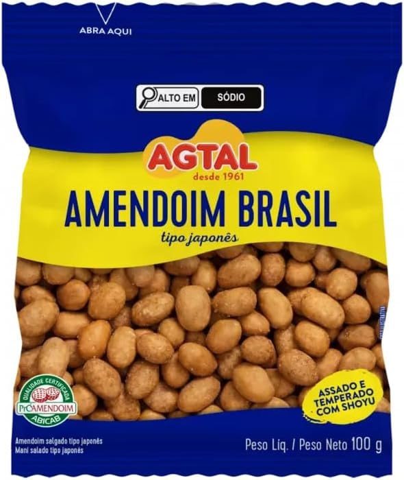 alimentos amendoim brasil tipo japonês torrado crocante 100g