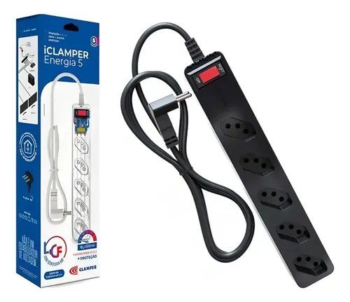 filtro de linha clamper 5 tomadas pc gamer 1270 2200w bivolt