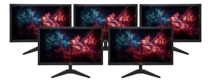 Kit 5 Monitor Vxpro Vx230x 23 Led 75hz Jogo Trabalho Estudo Preto