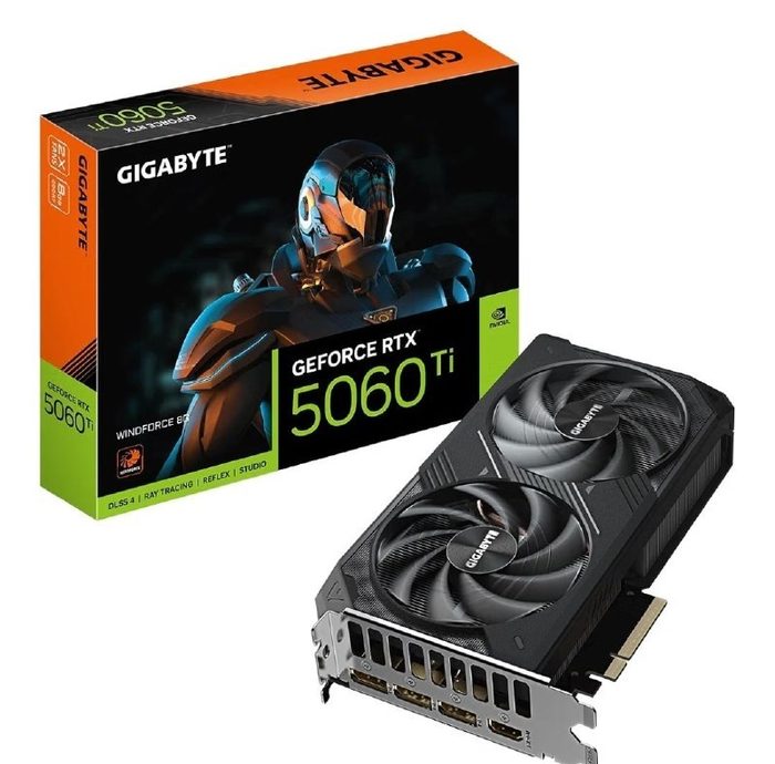 Placa de Vídeo Gigabyte RTX 5060 Ti Windforce