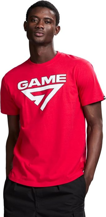 Game 7 Camiseta masculina de algodão e gola redonda e logotipo gráfico leve de manga curta