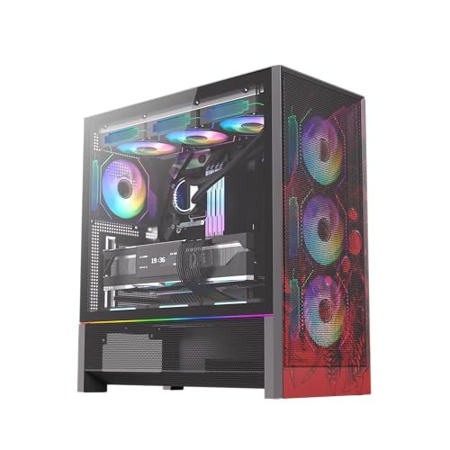 gabinete gamer redragon strafe flow rgb infernal dragon