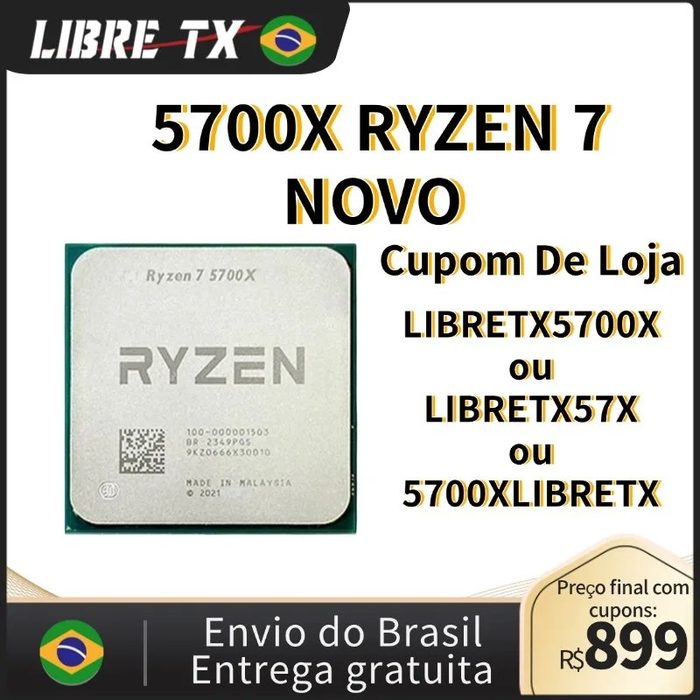 PARCELADO! PARCELADO! Processador Ryzen 5700x