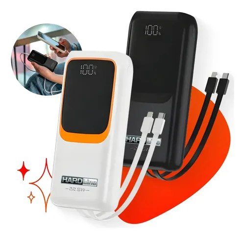 Power Bank Turbo Carregador Portátil 20000mah Turbo 22.5w Premium Universal Rápida Carga Para Celular iPhone Xiaomi Motorola LG Smartwatch T