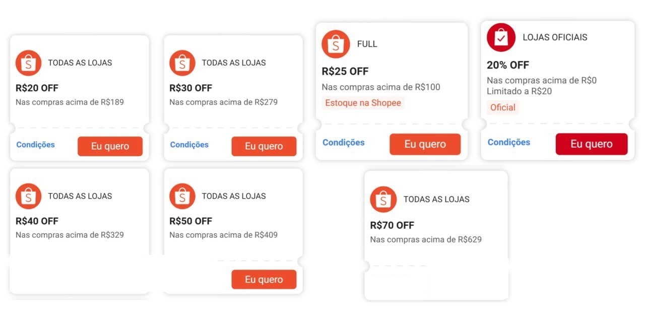 Renovados - Cupons Shopee - Dia de Cupons