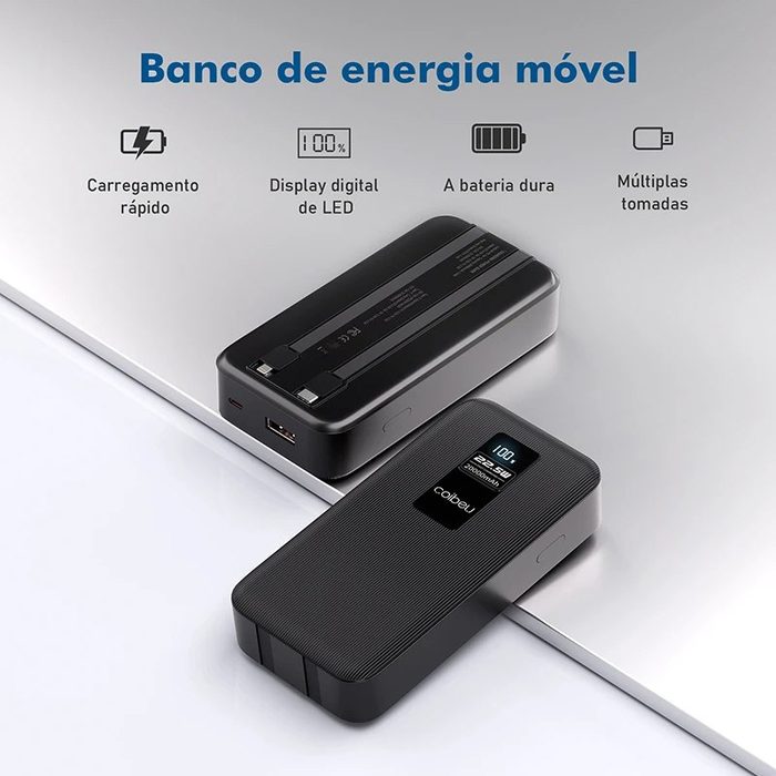 PowerBank Coibeu 20.000mAh 23w Power Bank Carregador Smartphone Celular iPhone Samsung Android