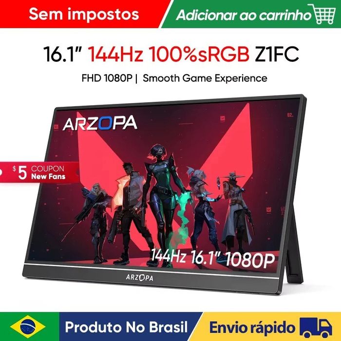Monitor PS4 PS4 16.1" Full HD IPS 144Hz