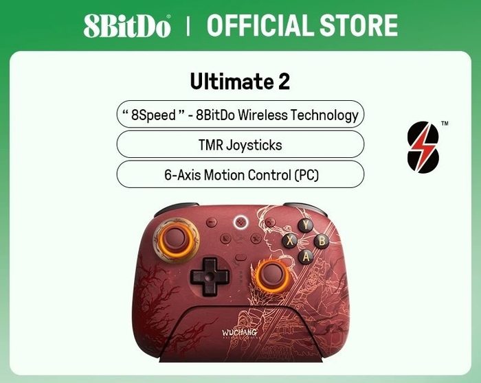 Controle 8BitDo Sem Fio Ultimate 2 Edição Limitada WUCHANG