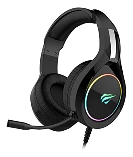 Havit Headphone Fone de Ouvido H2232d, Gamer, Iluminação RGB, com Microfone, Falante de 50mm, Conector 3.5mm, HAVIT, HV-H2232d, Cabo USB par