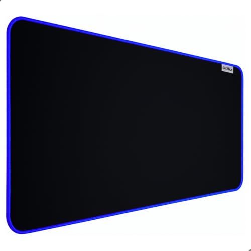 Mouse Pad 70x30cm Desk Pad Gamer Speed Escritório Office Design Slim Antiderrapante Borracha Fácil Deslize Costura Azul
