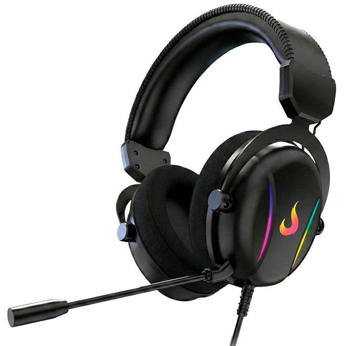 Headset Gamer Rise Mode Nova 02 Surround 7 1 Drivers De 40Mm Microfone Removivel Usb Rgb Preto Rm Hs Nv 02 Fb