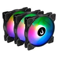 Kit 3 Fans Rise Mode X Argb 120Mm Preto Rm Xld 01 Argb