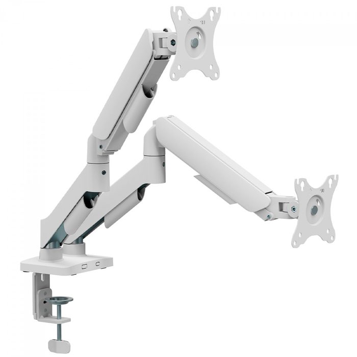 Suporte De Mesa Bluecase Ergo Flexy Articulado Para Dois Monitores De 17 A 32 Branco Bsmts02 1Wbx