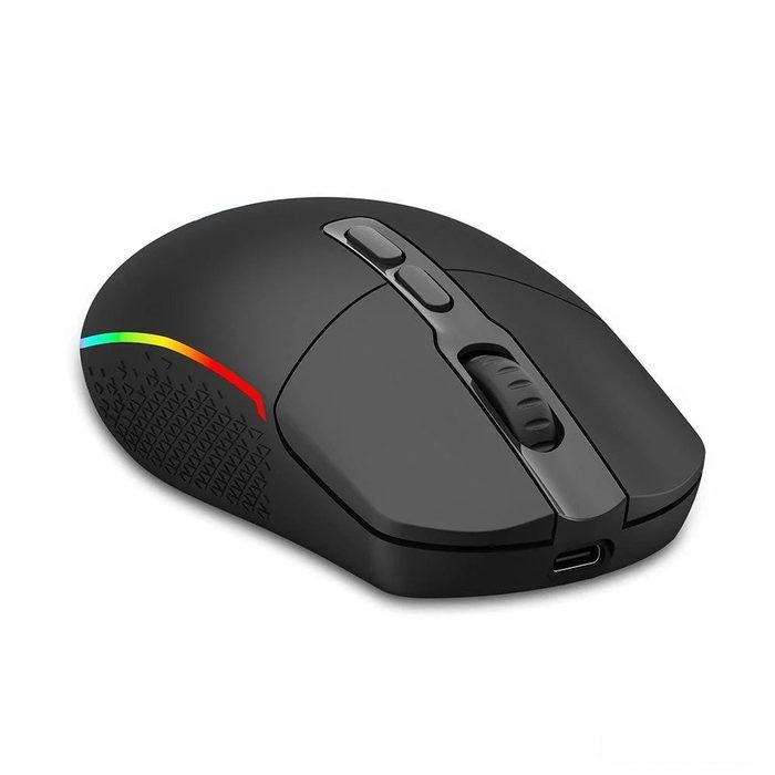 Mouse Gamer Sem Fio Redragon Invader Pro Rgb 10000 Dpi 8 Botoes Wireless Preto M719Rgb Pro