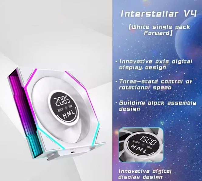 ventoinha jungle leopard interstellar v4 120mm display digital