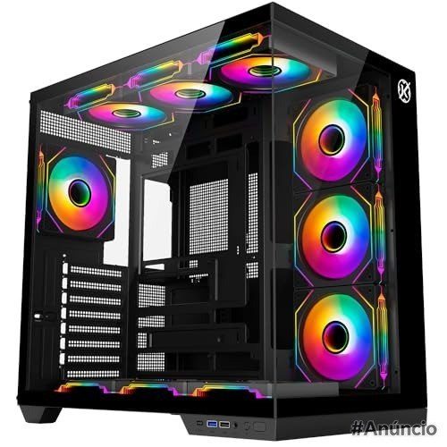 PARCELADO! Gabinete Kalkan Skye Preto Aquário ATX USB 3.0 Sem Fans KLK00041