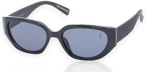 Óculos de Sol Polo London Club, Design clássico Gateado lente em Policarbonato com Proteção Uv400 em - Kit contém Case Couro Eco Marrom café