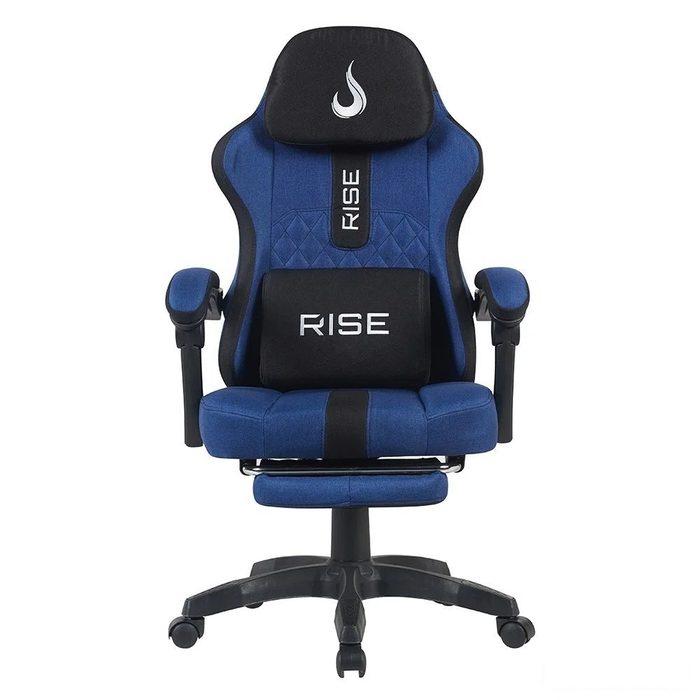 Cadeira Gamer Rise Mode Z11 Angulo Ajustavel Tecido Azul E Preto Rm Cg Z11 Bb