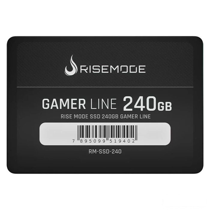 Ssd Rise Mode Gamer Line 240GB Sata Iii Leitura 530 MB S Gravacao 520 MB S Preto Rm Ssd