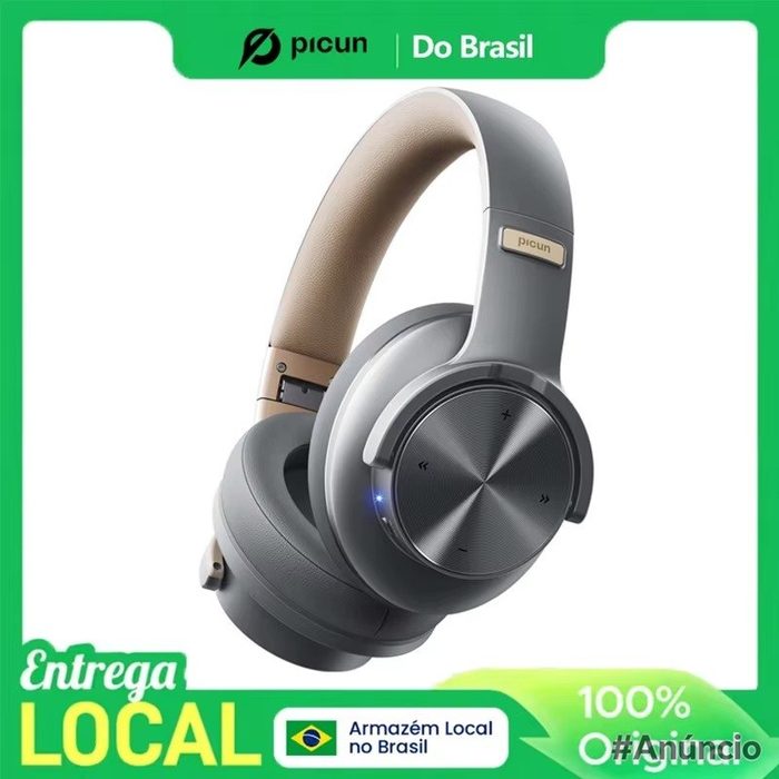 Fones Picun Bluetooth 120h, Sem Fio e Com Fio