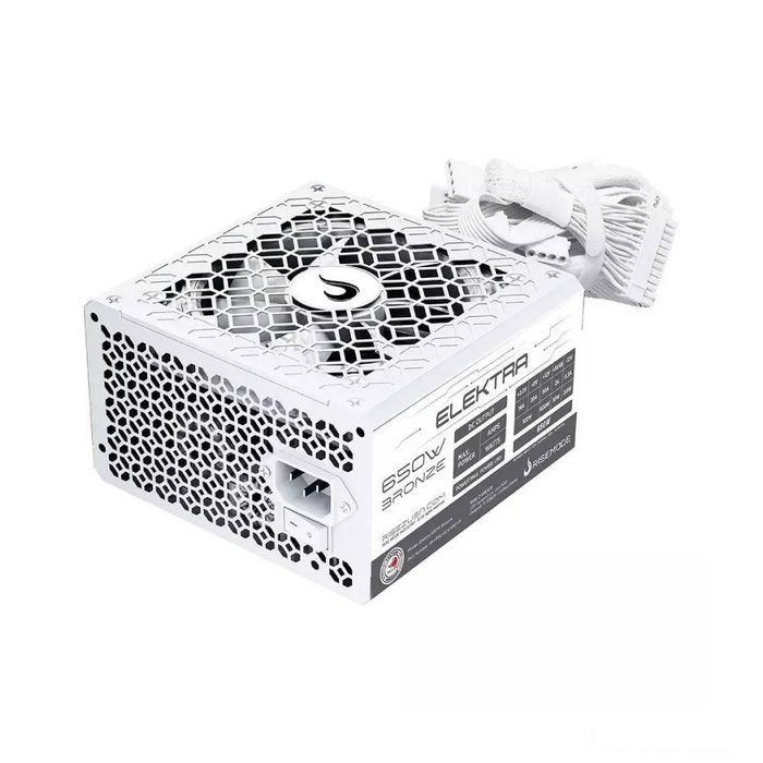 Fonte Gamer Rise Mode Elektra 650W 80 Plus Bronze PFC Ativo Branco - RM-PSU-ELK-650-W