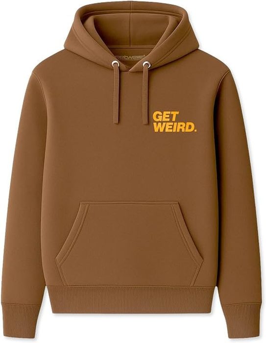 Suéter com capuz Block Crop Hoodie-pigment Amber Get WeirdUnisex Adulto