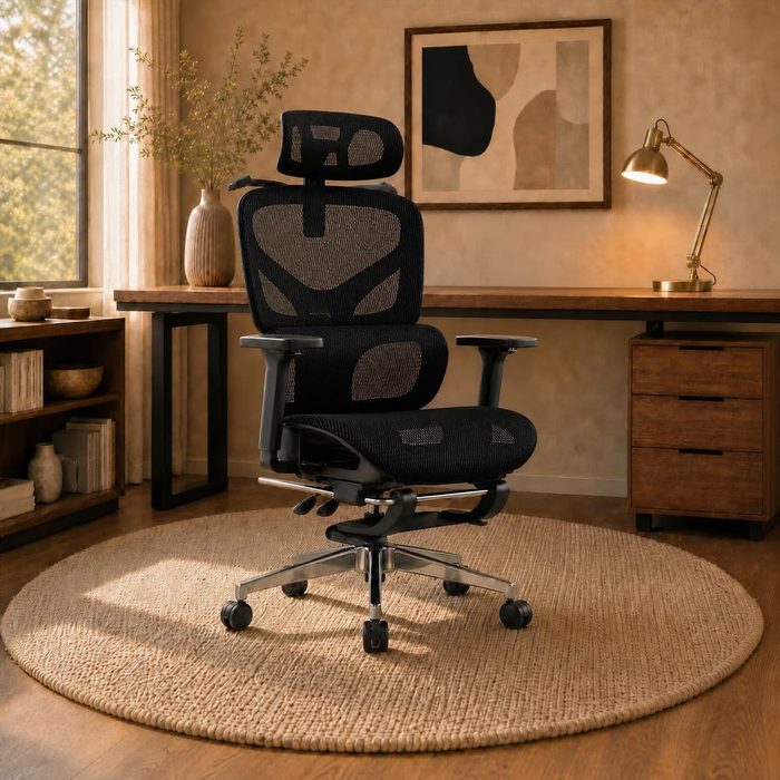 Ainda ativo! Cadeira de Escritório Ergonômica Soberano Preta 200kg