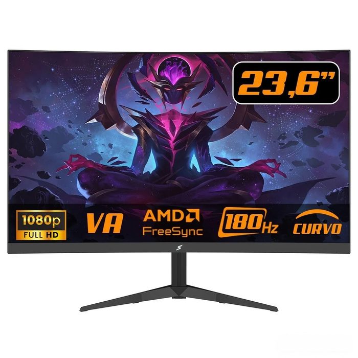 Monitor Gamer Superframe Precision Ultra V4 236 Pol Curvo Full Hd Va 180Hz Rgb Freesyncg Sync Hdmidp Sfpccb 24180 Fhd