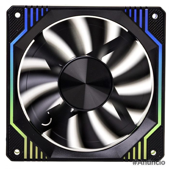 Cooler Para Gabinete Round5 Windforce Black Argb 120Mm Pwm Preto R5 Windforce Fw B