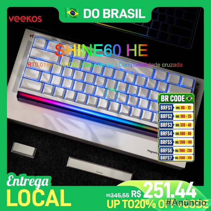 Teclado Magnético Shine60 He
