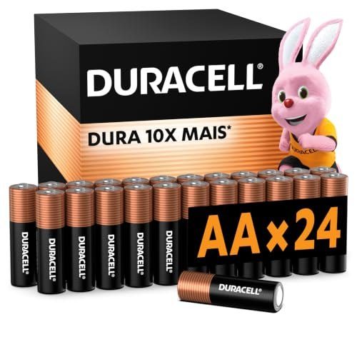 Duracell Pilhas Alcalinas AA Pequena Pack 24 Unidades – Dura até 10x Mais – Ideal para Controle de Videogame e Brinquedos