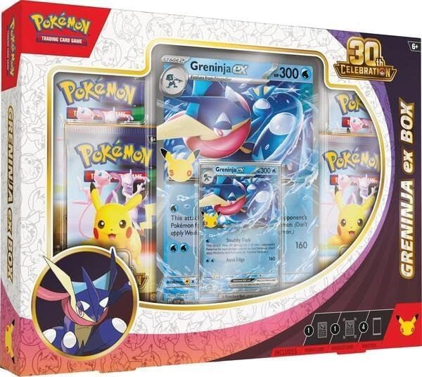 jogo de cartas colecionáveis pokémon tcg 30th celebration greninja ex box