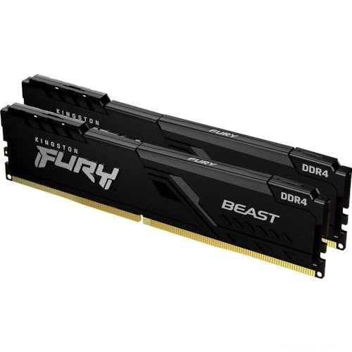 KF432C16BBK2/32 - Kit de memórias de 32GB 2 x 16GB DIMM DDR4 3200Mhz FURY Beast Black 1,35V 1Rx8 288 pinos para desktop/gamers