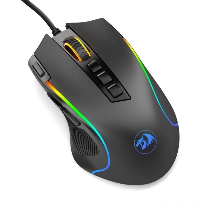 Mouse Gamer Redragon Predator Chroma Rgb 8000Dpi 9 Botoes Preto M612