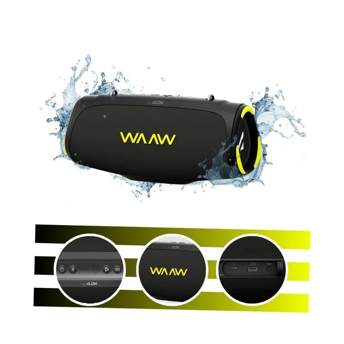 Caixa de Som Bluetooth BOOMBOX BOOM 110 40W RMS IPX7 WAAW by ALOK