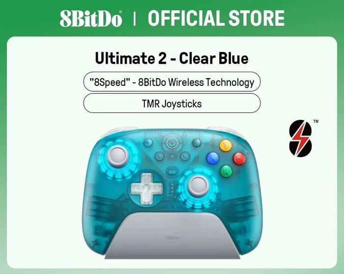 Controle 8BitDo Ultimate 2 Sem Fio Azul