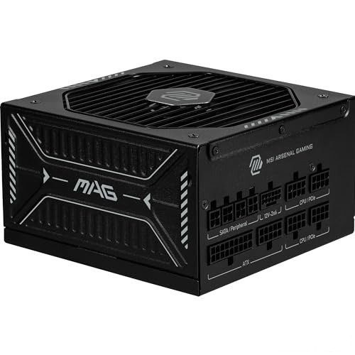 MSI MAG A1000GLS PCIE5 Adaptador de alimentação 1000 W, ouro 80 Plus, ATX 3.1, suporte GPU PCIe 5.1, suporte a GPU nativo 12V-2x6, conector