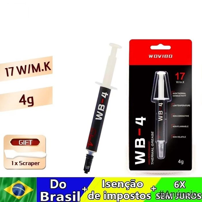 Pasta Térmica Wovibo Wb-5 wb 4g 17 W/Mk