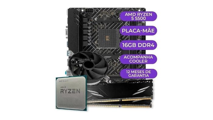 kit upgrade amd ryzen 5 5500 a520m 16gb ddr4