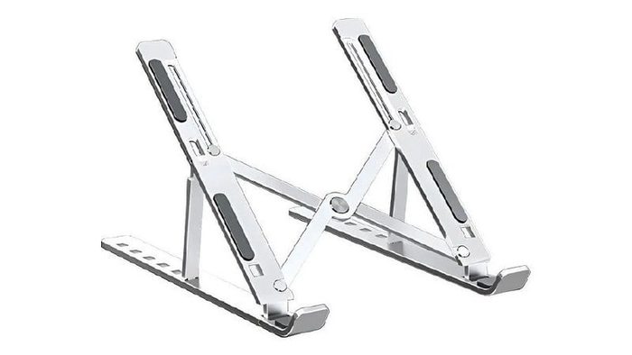 Suporte Para Notebook Base Dobrável de Alumínio Ergonômico Ajustável Fino Portátil Com Estojo