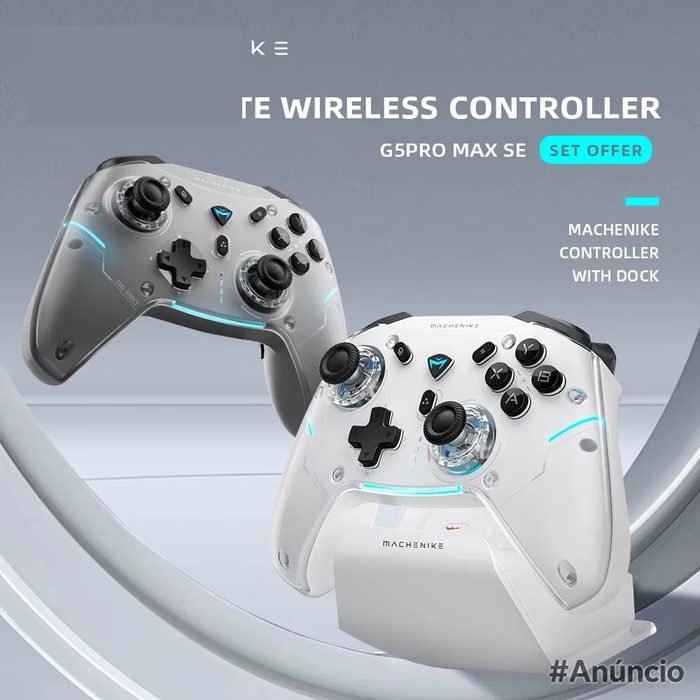 Controle Machenike G5 Pro Max SE com Hall Effect, Base de carregamento e RGB