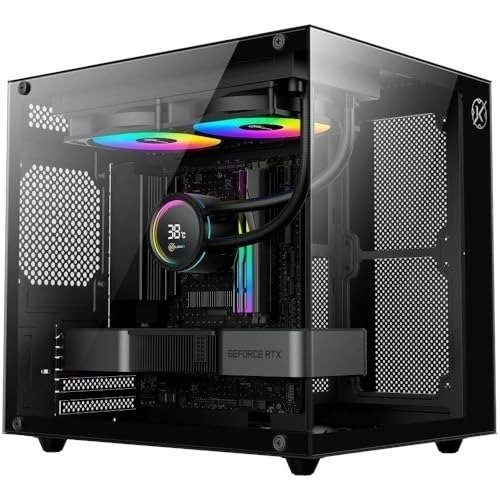 Gabinete Gamer Kalkan Midgard Lite, M-atx, Frontal e Lateral em Vidro Temperado, Sem Fans, Preto - Klk00090