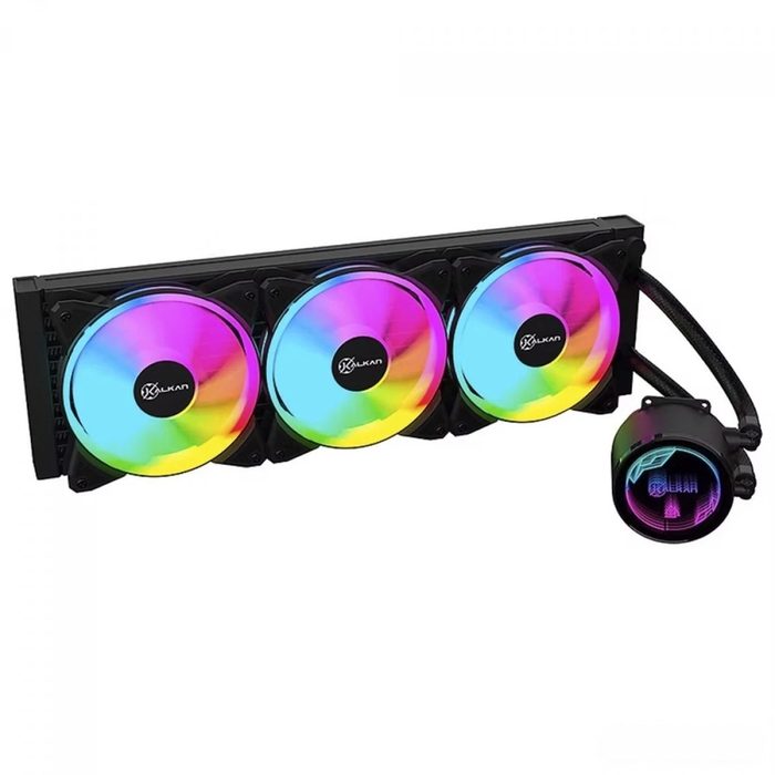 Water Cooler Kalkan Iota V2 360 Rainbow 360Mm Intel Amd Preto Klk00069