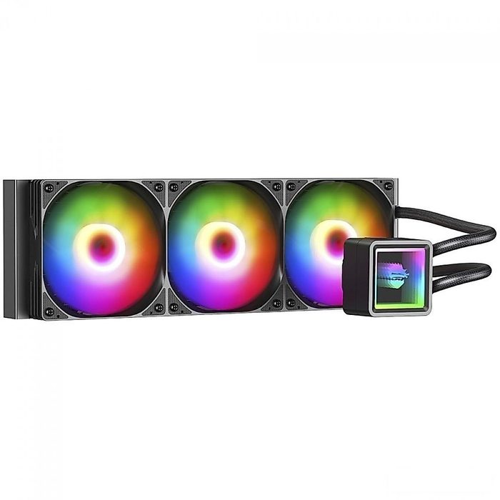 Water Cooler Gamer Ninja Yuki, ARGB, 360mm, Intel-AMD, Controladora, Black, GN-WC-YK360RB