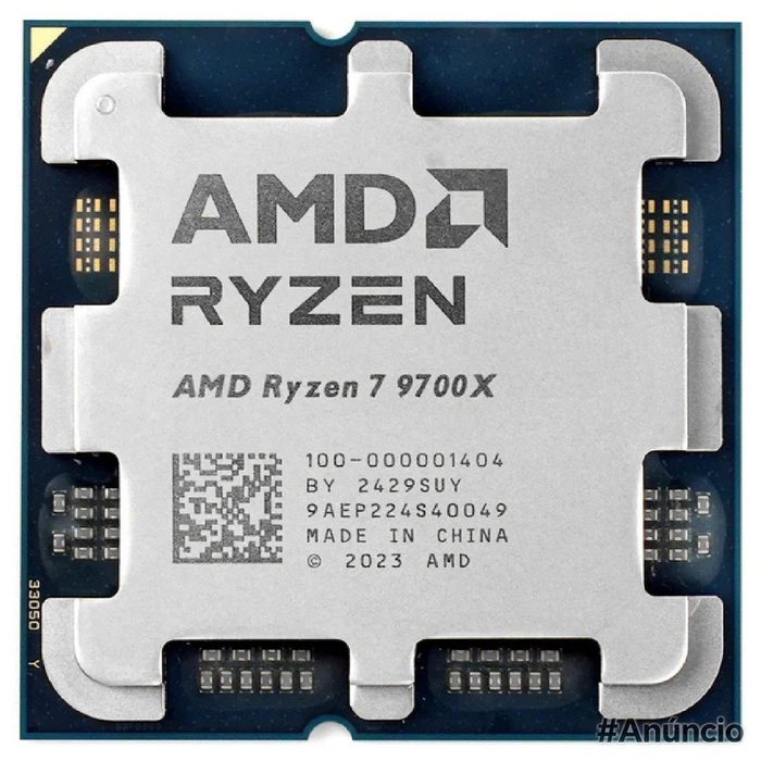 Processador AMD Ryzen 7 9700X 3.8GHz 5.5GHz Turbo 8 Cores 16 Threads AM5 40 MB Novo Sem Caixa ou Cooler