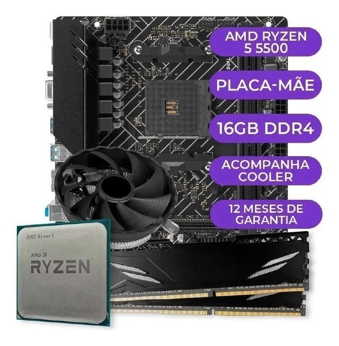 kit upgrade amd ryzen 5 5500 a520m 16gb ddr4