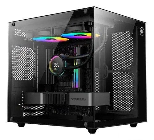 gabinete kalkan midgard lite preto m-atx vidro