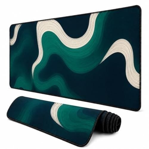mouse pad gamer 60x30cm impermeável antiderrapante verde