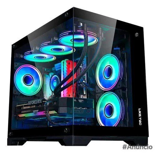 gabinete liketec mad rock mini tower m-atx vidro