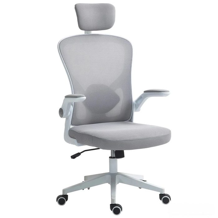 cadeira de escritório dr office work cinza mesh